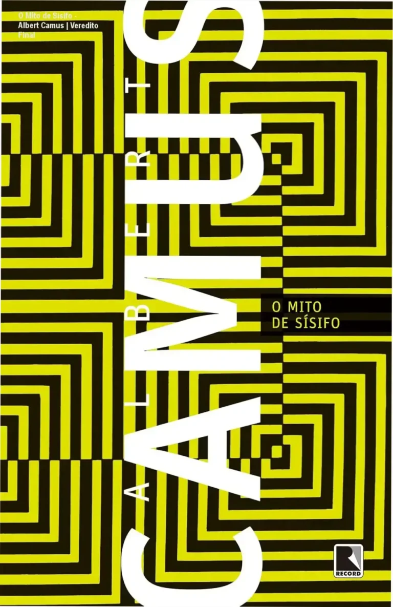 Capa do livro O Mito de Sísifo de Albert Camus explorando a filosofia do absurdo