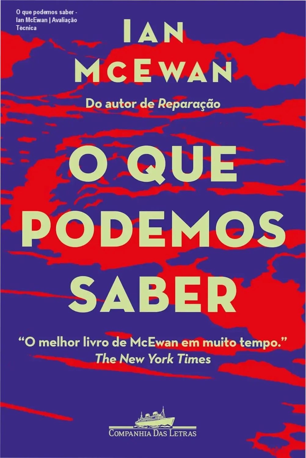 Capa do livro O que podemos saber de Ian McEwan em dispositivo digital