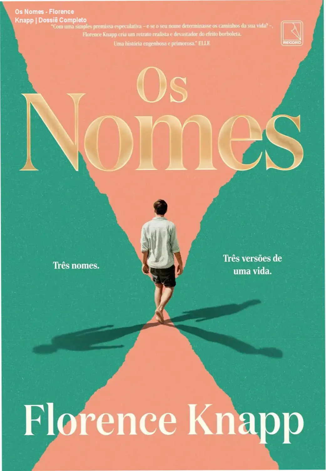 Capa do livro Os Nomes de Florence Knapp focando em realidades alternativas