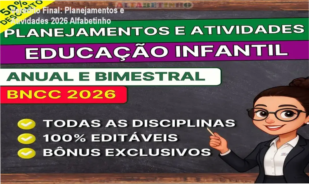 Professor organizando materiais do Planejamentos e Atividades 2026 alinhados à BNCC