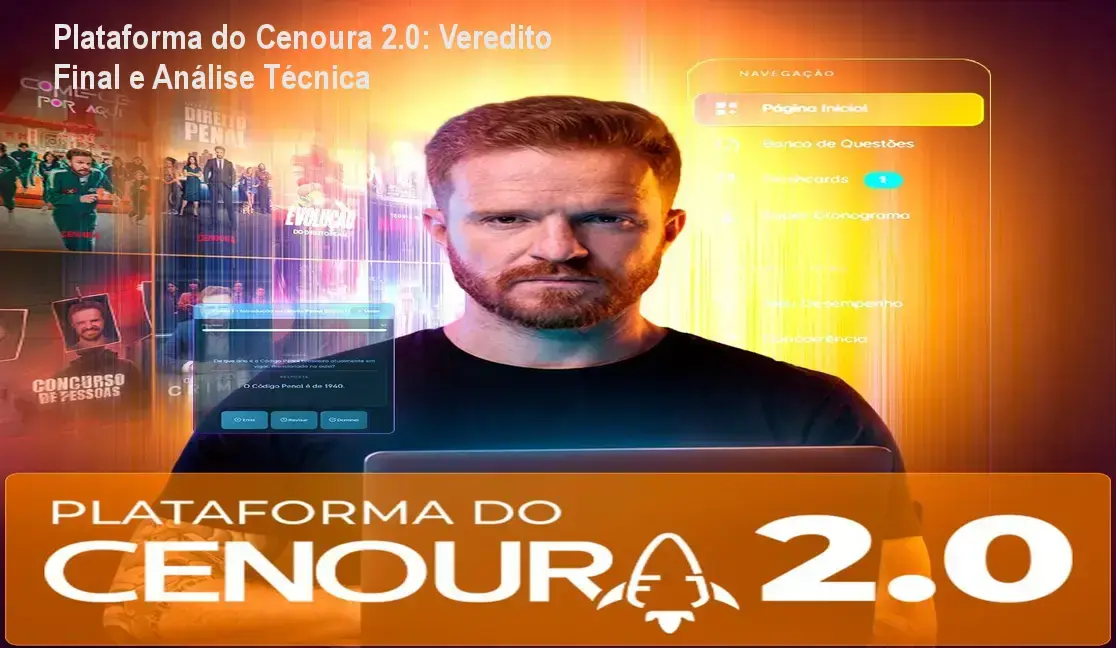 Interface de estudos da Plataforma do Cenoura 2.0 com foco em Direito Penal FGV
