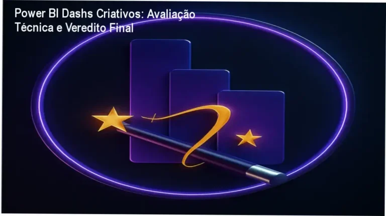 Interface de dashboard profissional criado no curso Power BI Dashs Criativos de Jefferson Alves