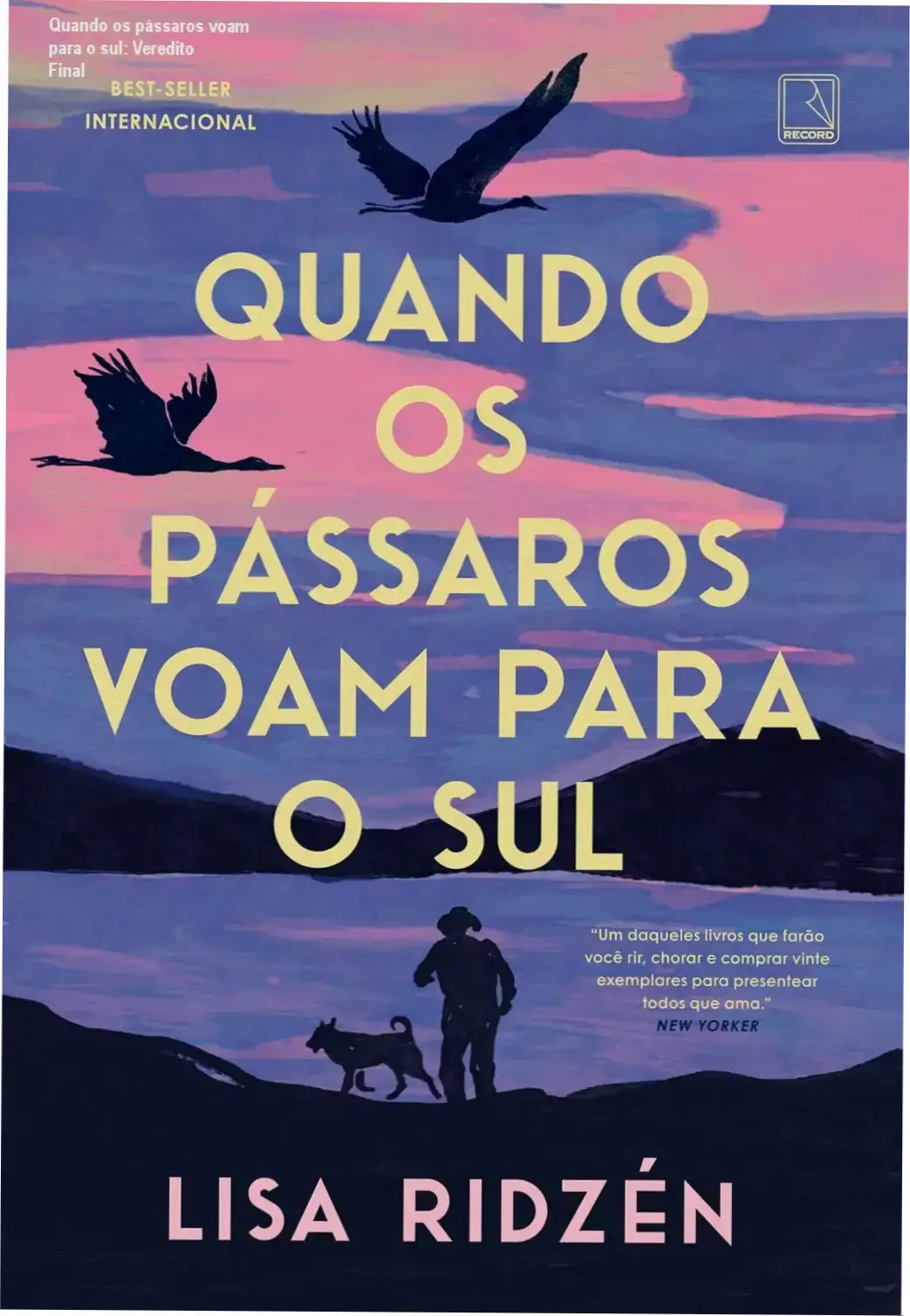 Capa do livro Quando os pássaros voam para o sul de Lisa Ridzén com estética minimalista nórdica