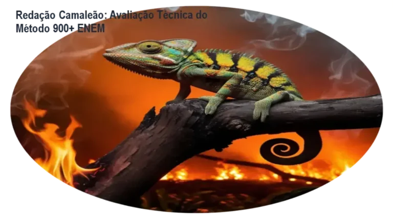 Interface da plataforma Redação Camaleão apresentando a estrutura de redação estratégica para o ENEM
