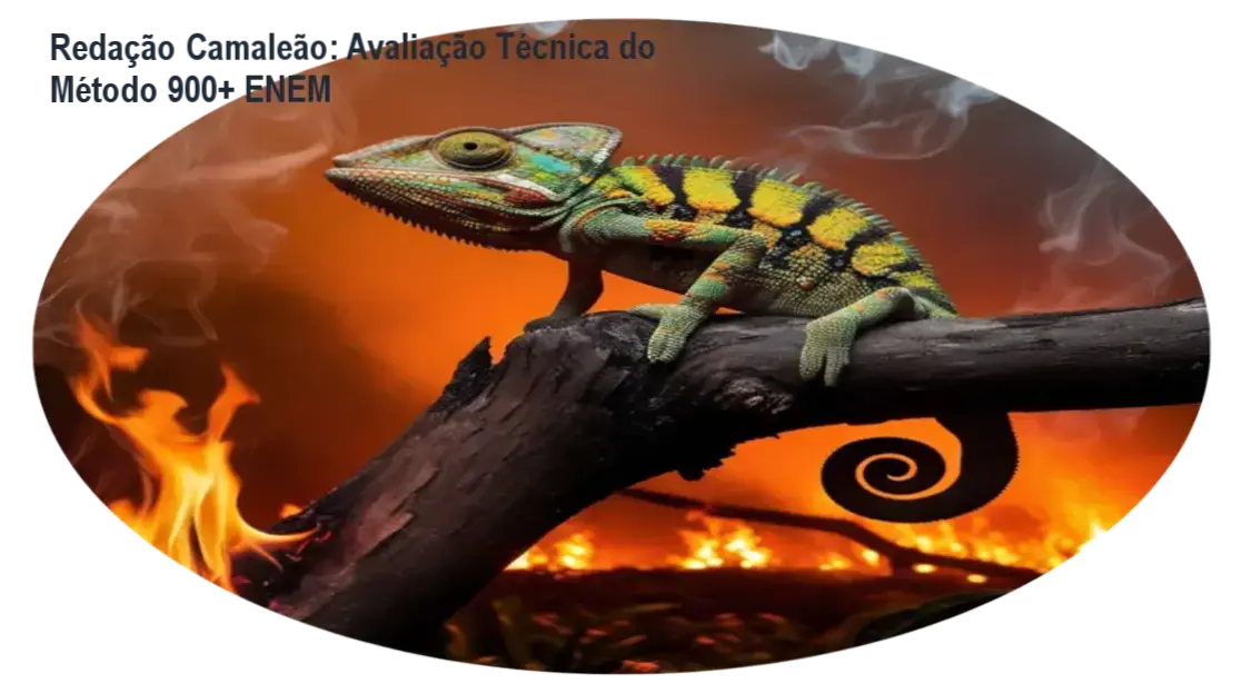 Interface da plataforma Redação Camaleão apresentando a estrutura de redação estratégica para o ENEM