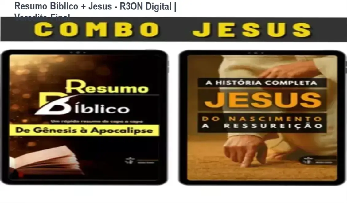 Capa do ebook Resumo Bíblico + Jesus com guia de estudos para iniciantes
