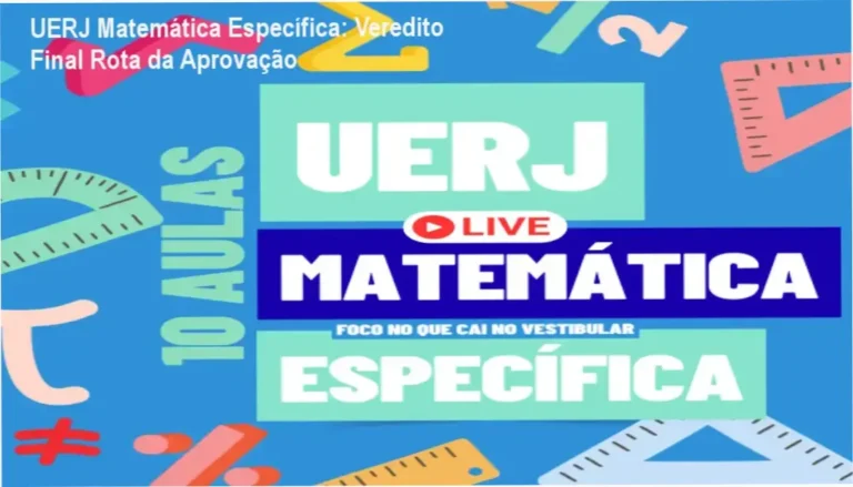 Estudante analisando o material do curso de Matemática Específica da UERJ Rota da Aprovação
