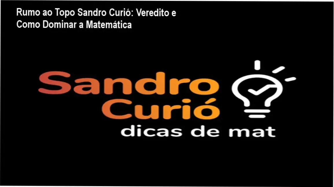 Professor Sandro Curió apresentando a metodologia do curso Rumo ao Topo para estudantes de matemática