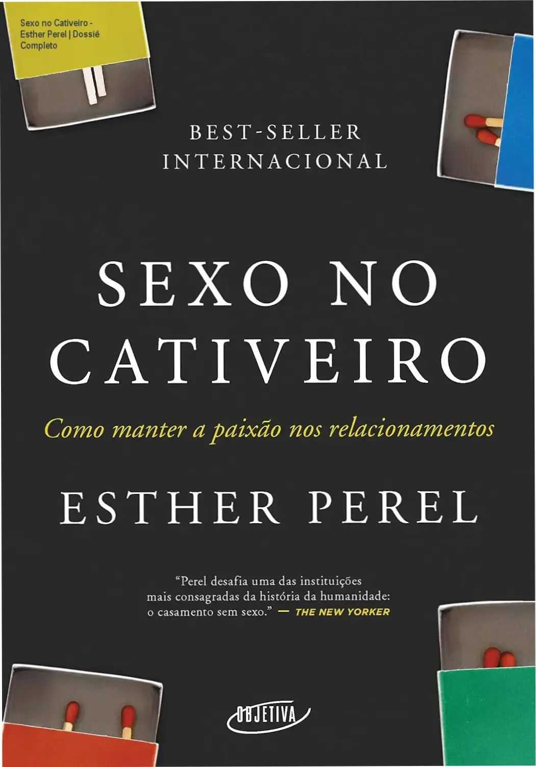 Capa do livro Sexo no Cativeiro de Esther Perel focado em terapia de casal e desejo