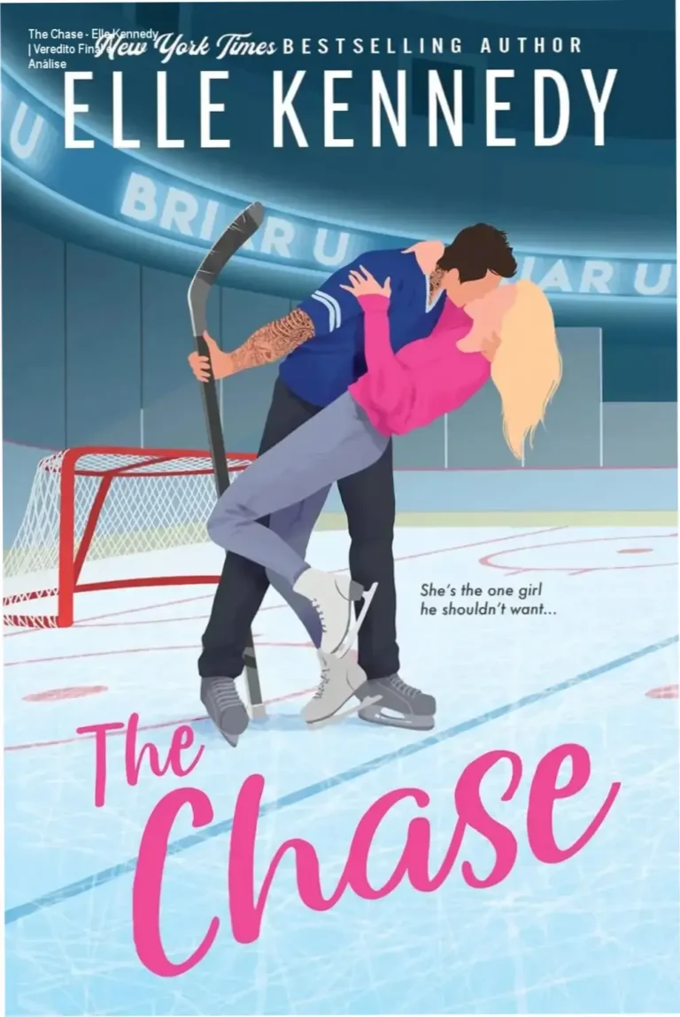 Capa do ebook The Chase de Elle Kennedy, romance universitário de hockey