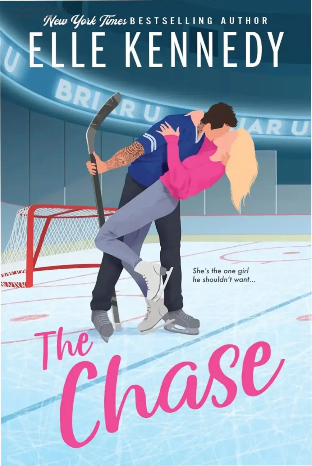 Capa do ebook The Chase de Elle Kennedy, romance college hockey