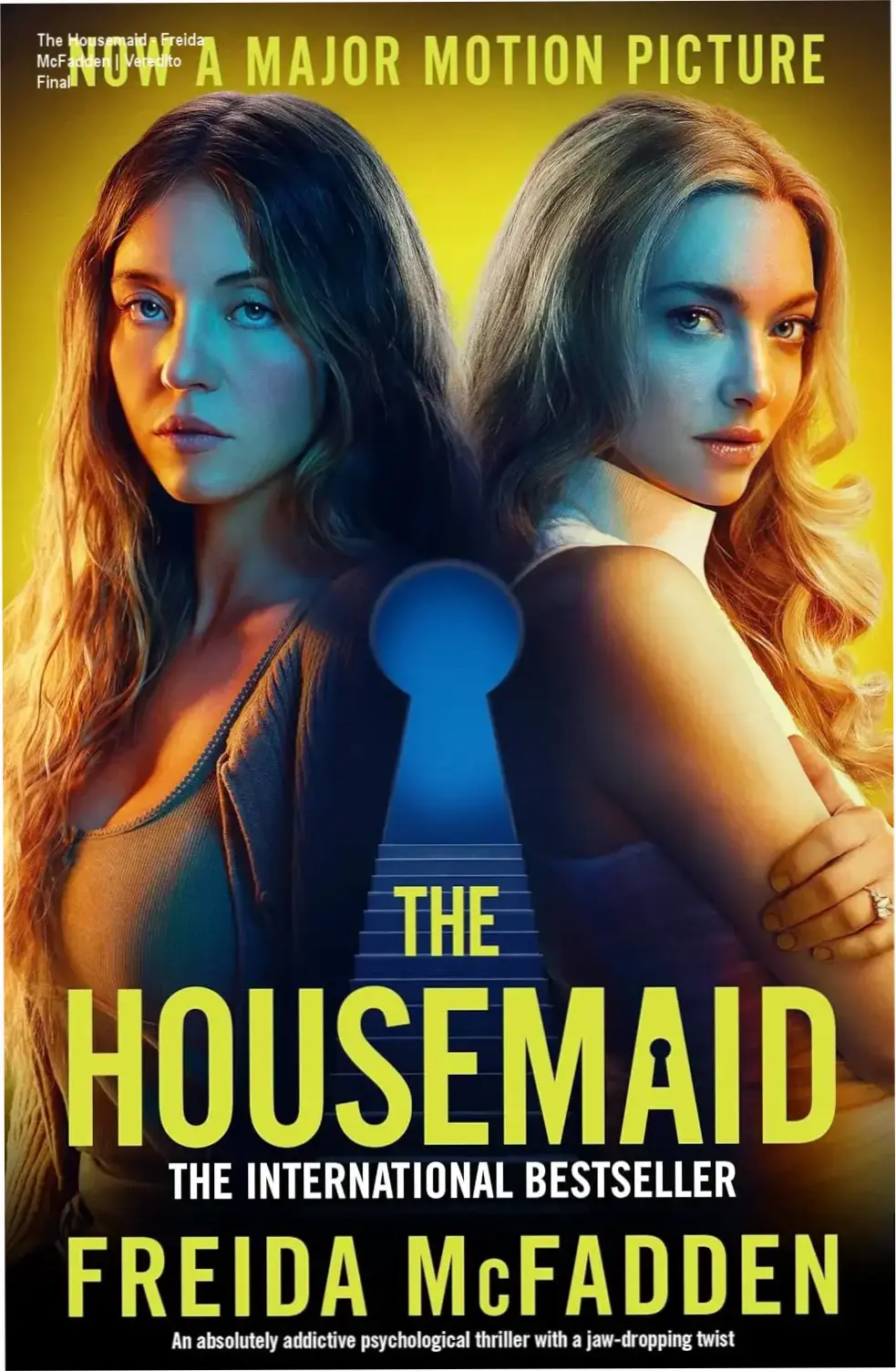 Capa do ebook The Housemaid de Freida McFadden, thriller psicológico de suspense
