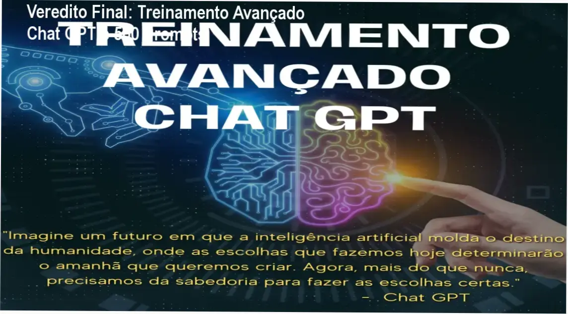 Treinamento Avançado Chat GPT da LentilhaShop mostrando funcionamento e prompts internos
