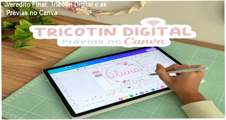 Exemplo de prévia digital de peça em Tricotin criada no Canva através do curso Tricotin Digital