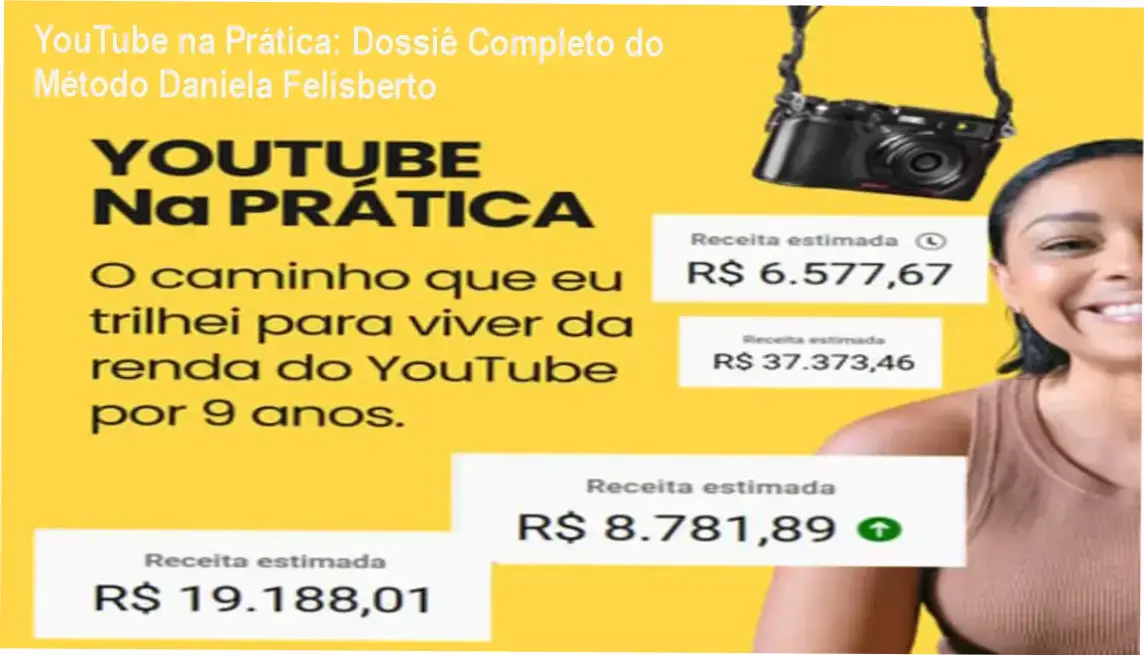 Interface do curso YouTube na Prática de Daniela Felisberto focado em crescimento orgânico