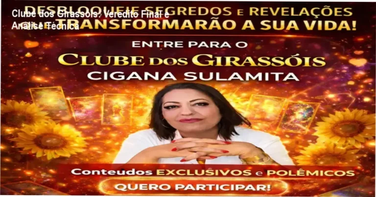 Interface de acesso ao conteúdo espiritual exclusivo do Clube dos Girassóis de Cigana Sulamita