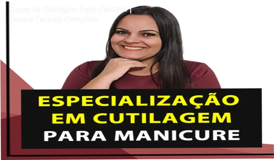 Faby Cardoso demonstrando a técnica de cutilagem bordada em unhas naturais