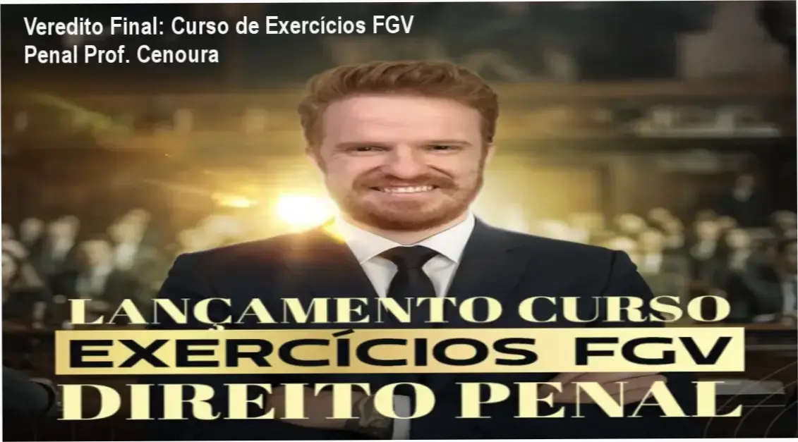 Professor Rafael Cenoura Zanferdini ensinando a resolver questões de Direito Penal da banca FGV