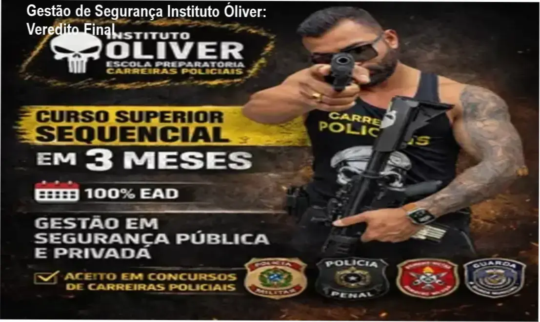 Certificado do curso superior sequencial em gestão de segurança do Instituto Óliver