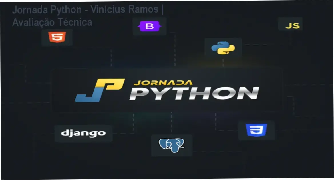Interface do curso Jornada Python de Vinícius Ramos focada em Django e APIs REST