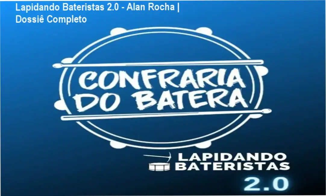 Interface do curso Lapidando Bateristas 2.0 com partituras sincronizadas