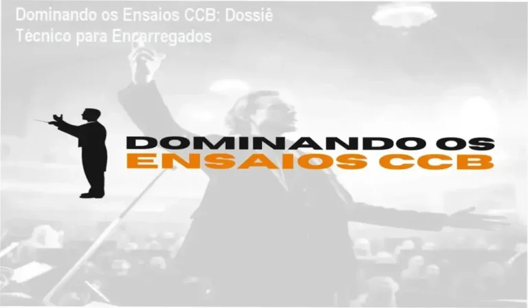 Encarregado de orquestra CCB aplicando técnicas de regência e orientação de naipes
