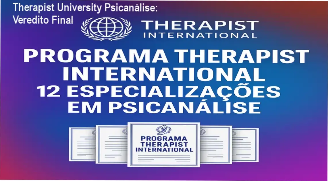 Certificações e materiais da Especialização em Psicanálise da Therapist University