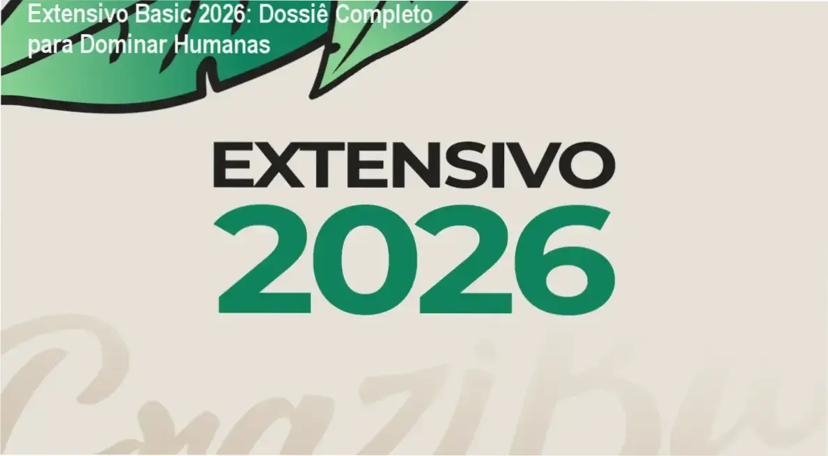 Estudante analisando a metodologia de Ciências Humanas do curso Extensivo Basic 2026