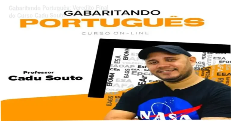 Interface do curso Gabaritando Português do Professor Cadu Souto com materiais de estudo para concursos