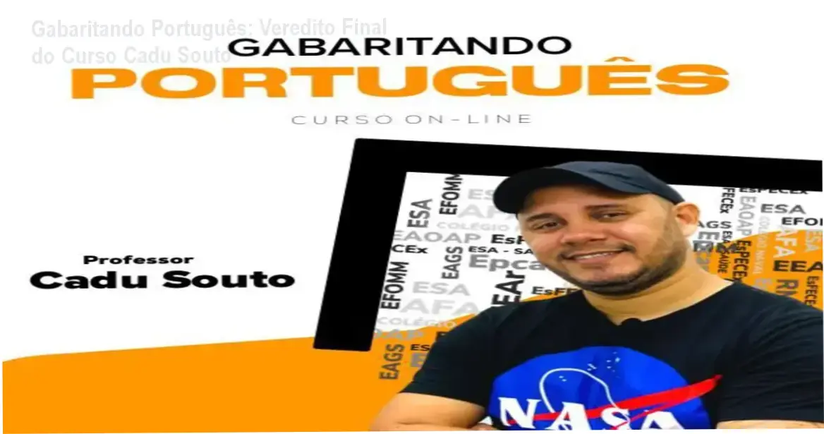 Interface do curso Gabaritando Português do Professor Cadu Souto com materiais de estudo para concursos