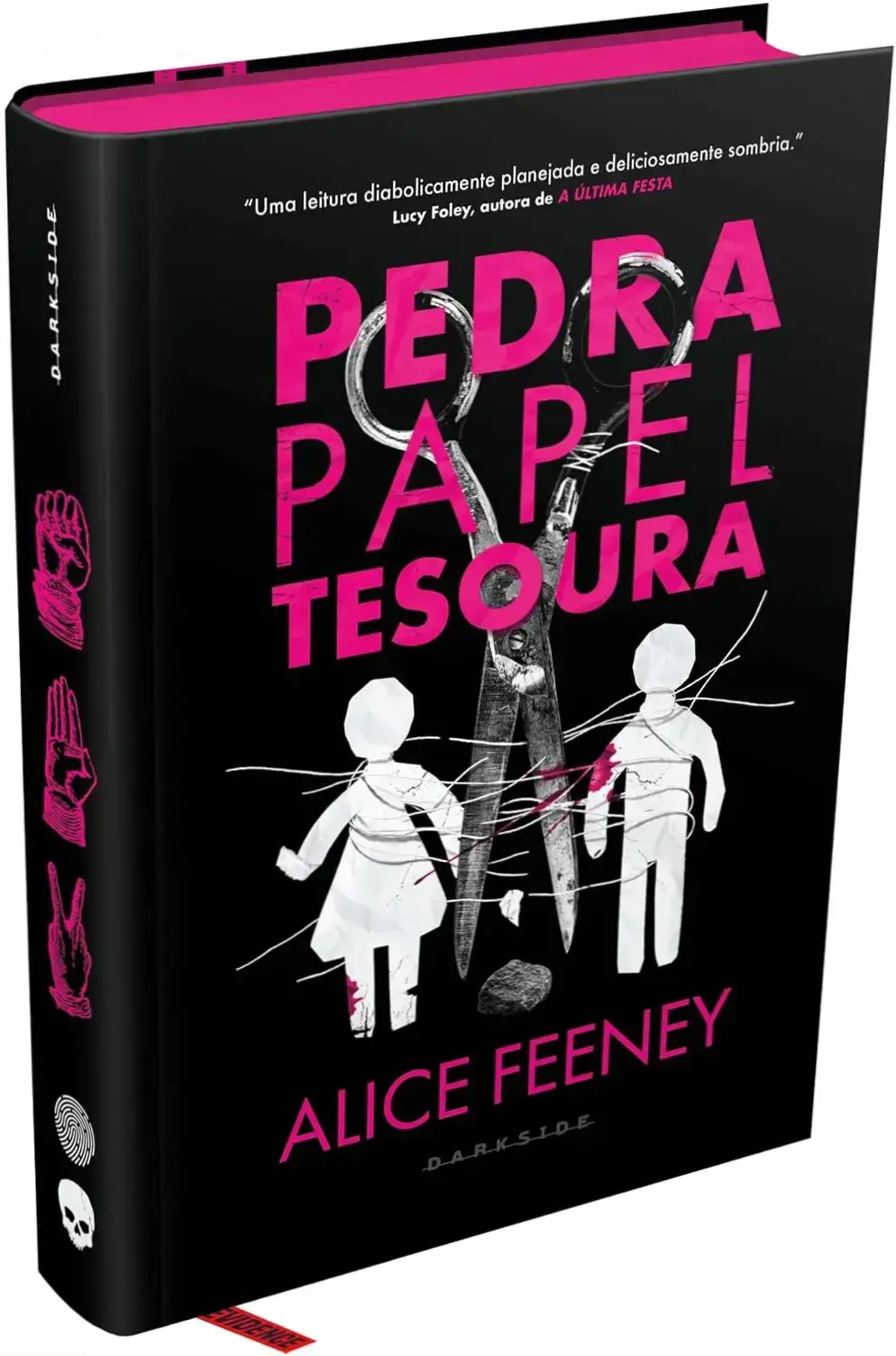 Capa do livro Pedra Papel Tesoura de Alice Feeney, thriller psicológico da Darkside Books