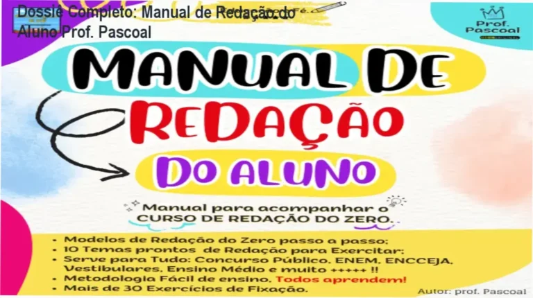 Manual de Redação do Aluno do Prof. Pascoal: visão interna do método passo a passo