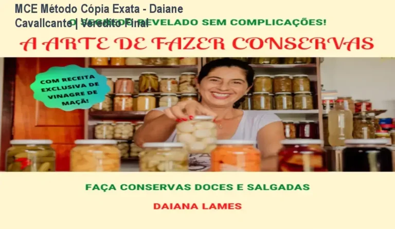 Interface do treinamento MCE Método Cópia Exata de Daiane Cavallcante para vendas online