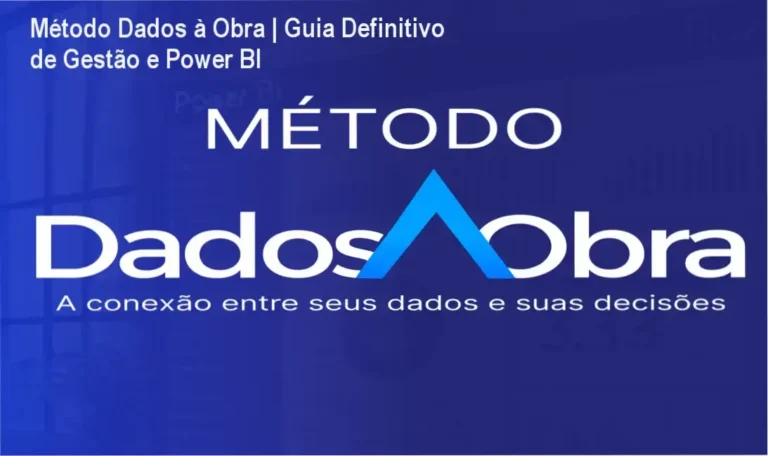Dashboard de gestão de obras do Método Dados à Obra exibido em tela de computador