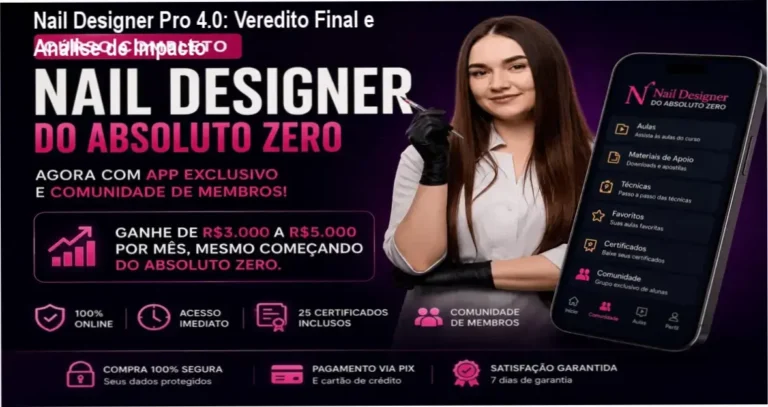 Conjunto de certificados e técnicas de alongamento do Nail Designer Pro 4.0