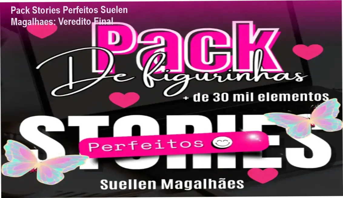 Demonstração dos elementos gráficos do Pack Stories Perfeitos de Suelen Magalhaes para Instagram