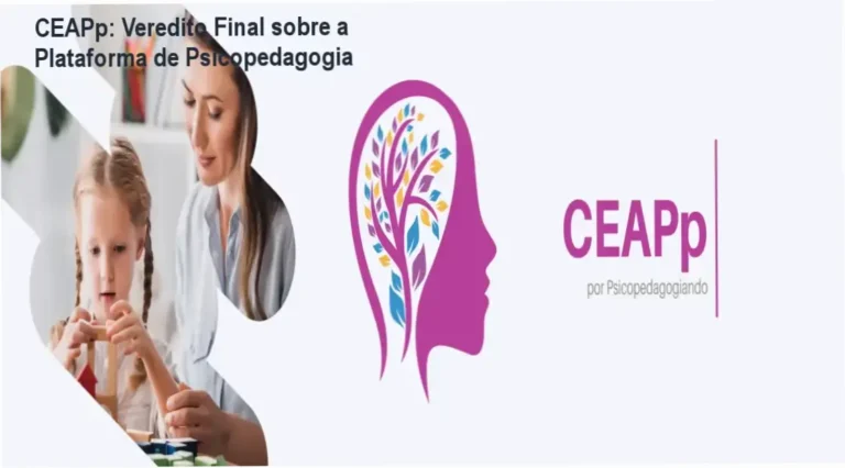 Interface da plataforma CEAPp com materiais de intervenção psicopedagógica