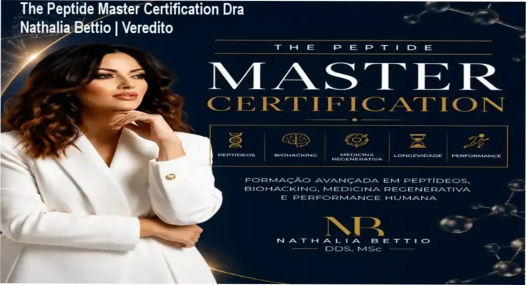 Certificação Internacional em Peptídeos da Dra. Nathalia Bettio para profissionais da saúde