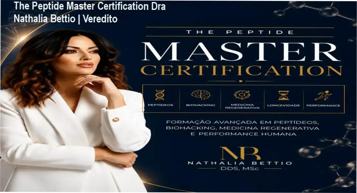 Certificação Internacional em Peptídeos da Dra. Nathalia Bettio para profissionais da saúde