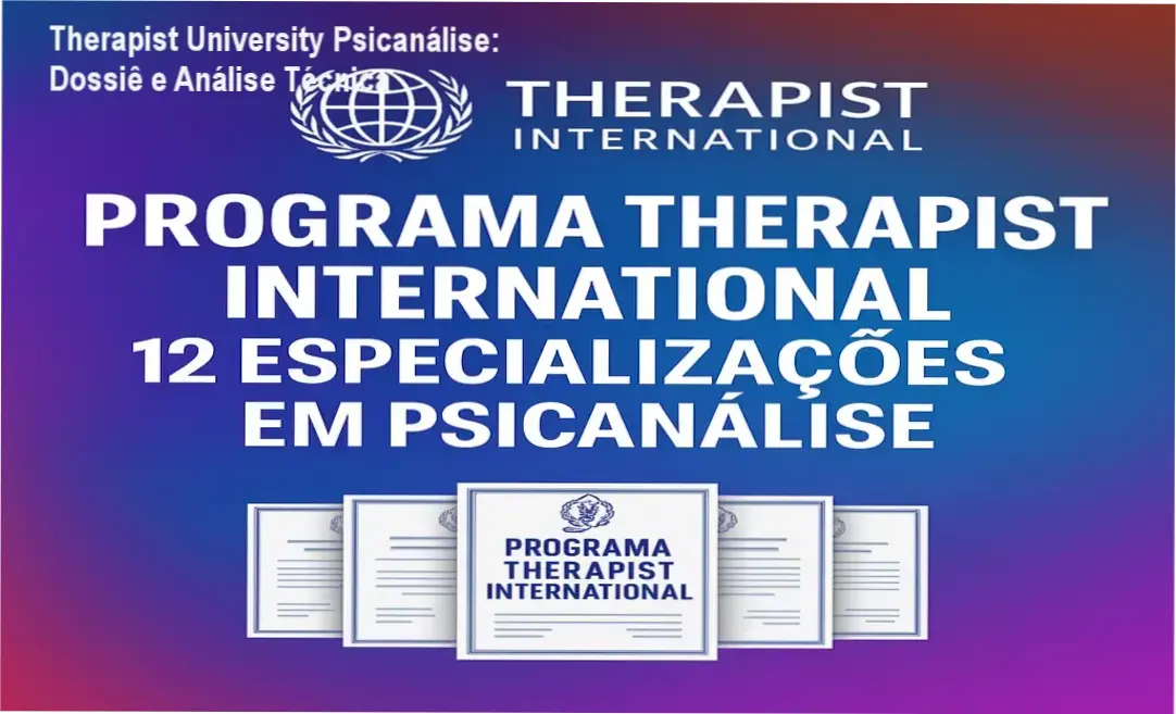 Certificações de especialização em psicanálise clínica da Therapist University
