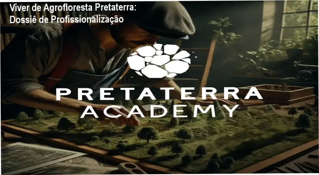 Especialistas aplicando design de sistemas agroflorestais regenerativos e produtivos da Pretaterra Academy